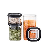 GEFU PANTRY - Juego de 3 tarros de cristal con tapa hermética