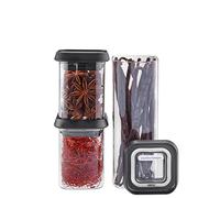 GEFU PANTRY Mini - Juego de 3 tarros de cristal con tapa hermética, tarros de cristal para especias aptos para lavavajillas