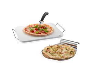 Gefu pizza bundle 3-pcs. con piedra de pizza darioso, cortador de pizz