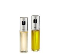 GEFU Pulverizador de vinagre y aceite Neva - Juego de 2 botellas de spray para aceite comestible, dosificación precisa para cocinar sin grasa, 100 ml, para freidora de aire caliente