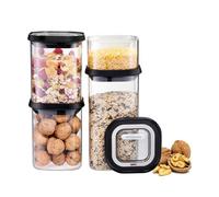 Gefu Set Tarros Pantry, 4 Piezas Recipientes, Vidrio de borosilicato, Multicolor, único