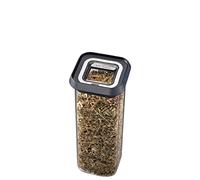 GEFU Tarro de almacenamiento con tapa hermético, tarro de almacenamiento para alimentos, recipiente de cristal para especias, apto para lavavajillas, volumen de 400 ml