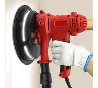 gegeweeret Lijadora de Pared y Techo 220V 1200W | Pulidora Portátil con Luz LED y Succión Ajustable | Para Paneles en Seco, Yeso y Masilla | Control de Polvo, Ligera y Potente