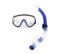 Gegong Snorkeling Juego de máscara de Buceo para Adultos Combo de Tubo de respiración | Lente de Vidrio endurecido | Portavoz de Silicona | Diadema de Cuadro de PVC | Correa Ajusta