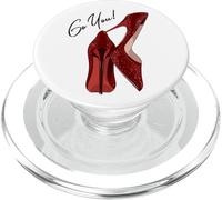 Geh du! Design with Red Pumps and High Heel PopSockets PopGrip para MagSafe