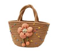 Gehäkelte Handtaschen - Blumenmuster Gewebter Strandtasche | Gestrickter Damen | Für Reise Party Urlaub Outdoor Shopping Täglichen Weg Zur Arbeit Alltag Unterwegs Sommer Frauen