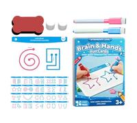 Gehirntraining Kartenspiel - 90g Logisches Kognitives Spiel | Papier Interaktives Handkoordination Lernspiel Set, Für Kinder 20 Gehirntrainingskarten Mit Stift Radiergummi Konzentration