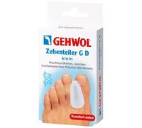 GEHWOL Zehenteiler G D klein hautfreundliches, weiches hochelastisches Polymer-Gel-Kissen, 3 pzas Separador de dedos