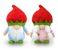 Gehydy Decoración Primavera Gnomo Juego de 2 Fresas Duende Pascua Navidad Decor para Hogar Casa 16cm