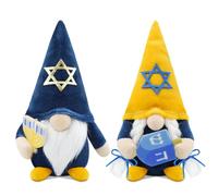 Gehydy Gnomo Hanukkah Decoración Juego de 2 Navideñas Christmas Decor para Hogar Casa 17cm