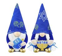 Gehydy Gnomo Hanukkah Decoración Juego de 2 Navideñas Christmas Decor para Hogar Casa 17cm