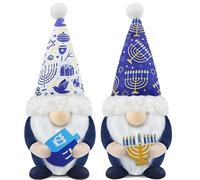 Gehydy Gnomo Hanukkah Decoración Juego de 2 Navideñas Christmas Decor para Hogar Casa 20cm