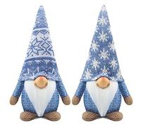 Gehydy Gnomo Navidad Decoración Juego de 2 Decoracion Navidad Nomos Duende Peluche Adornos Navideños Christmas Decorations para Hogar Casa - Azul