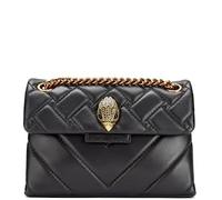 Geiger Women’s Mini Kensington Union Jack Quilted Leather Crossbody, Black