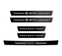 geimaisiquanjia 5 Piezas Protectores de Umbral de Puerta de Coche para Alfa Romeo Junior Elettrica Veloce 2024 2025, Adhesivo Puerta Estribos Auto Fibra Carbono Placa Umbral Antiarañazos