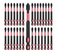 GEINXURN Impact Tough #2 Phillips 3 pulgadas. Juego de 30 puntas de destornillador PH2 a granel
