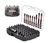 GEINXURN Juego de 83 puntas de destornillador de acero S2 magnético Torx/Phillips/Pozidriv/Ranura/Hex-Head Bit Set, 1/4 pulgadas, caja de almacenamiento negra