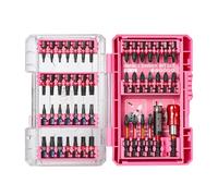 Geinxurn Juego de brocas de 48 piezas con puntas magnéticas Torx/Phillips/Pozidriv/planas/hexagonales, de acero S2 resistente a impactos, con eje hexagonal de 1/4”, incluye portabrocas con caja de