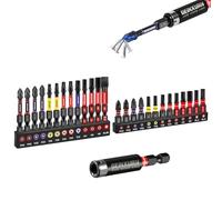 GEINXURN Juego de puntas de destornillador magnéticas PH PZ Torx Hex SL de 27 piezas, 25 mm y 50 mm, mango hexagonal de 1/4 pulgadas, acero de aleación S2, ultracódigo de color