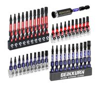 GEINXURN Muti - Juego de puntas de destornillador Torx (41 unidades, T7-T40/TT7-TT40, 25 mm, 50 mm de longitud, punta Torx magnética, 1 pieza de 75 mm, soporte para taladro de percusión, acero aleado