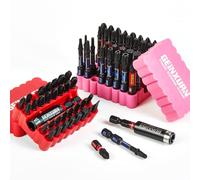 GEINXURN T7-T40 - Juego de puntas de destornillador Torx (66 piezas, 25 mm, 50 mm de longitud, resistentes a los impactos)