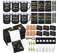 Geiserailie 6 juegos de regalos cristianos para hombres, regalos religiosos inspiradores, regalo de hombre de Dios con tazas de café de 17 onzas, llavero con versículo de la Biblia, cuaderno