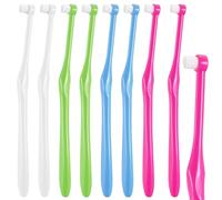 Geiserailie 8 Piezas Cepillos de Dientes con Mechones Extra Suaves Cepillo con Mechones Cepillo Interdental Manual Compacto para Dientes para Adultos Limpieza y Cuidado Detallados