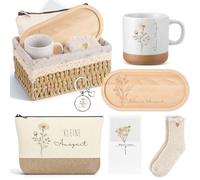 Geiserailie Kleine Auszeit Cesta de Regalo para Mujeres Set de Relajación Cuidado Personal Regalo de Cumpleaños para Ella Mejor Amiga Tía Hermana Mamá Abuela(Rústico)