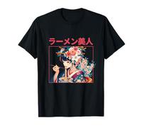 Geisha con flores de cerezo Vintage Sakura Arte japonés Camiseta