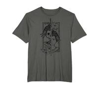 Geisha con katana y samurai de flor de cerezo de sakura Camiseta