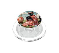 Geisha de Gato japonés con Bolas de Gatito bebé PopSockets PopGrip para MagSafe