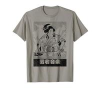Geisha DJ Japonés Retro Estética Ukiyo-e Camiseta