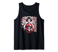 Geisha Elegante con Flores de Cerezo Camiseta sin Mangas