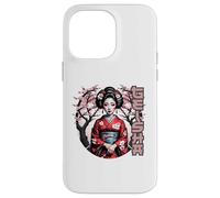 Geisha Elegante con Flores de Cerezo Carcasa para iPhone 14 Pro MAX