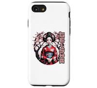 Geisha Elegante con Flores de Cerezo Carcasa para iPhone SE (2020) / 7/8