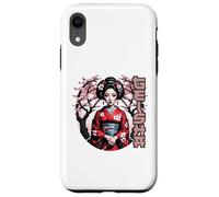 Geisha Elegante con Flores de Cerezo Carcasa para iPhone XR