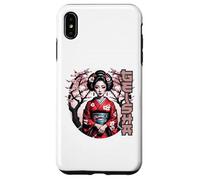 Geisha Elegante con Flores de Cerezo Carcasa para iPhone XS MAX