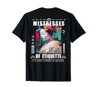 Geisha Futuristic Glitch Japan Backprint Streetwear Art Camiseta