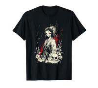 Geisha Japanese Anime Yandere Girl Horror Goth Camiseta