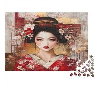 Geisha | Pour Adultes |Art traditionnel japonais| 70x50cm/1000pcs Puzzles Jeux Éducatifs Puzzles De Décoration Intérieure
