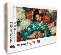 Geisha Puzzle Madera, Flor Puzzle 1000 Piezas Adultos con Compact Box 75x50cm, Rompecabezas Desafiante, Juegos de Rompecabezas Creativos para Hombres Mujeres Adolescente, Regalos para niñas, E-9446