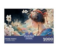 Geisha with Ornate Kimono 1000 Pcs Ökopapier Puzzle Traditional Beauty Stressabbau Familienspiel Puzzles Als Geburtstagsgeschenke 38x26cm/1000pcs