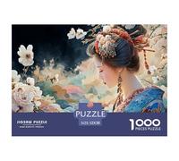 Geisha with Ornate Kimono 1000 Pcs Premium-Karton Puzzle Traditional Beauty Stressabbau Familienspiel Puzzles Für Erwachsene Und Kinder 52x38cm/1000pcs