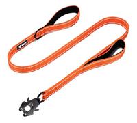GEIT Correa de perro de 4/5/6 pies, correa de entrenamiento resistente con asas dobles, correa de cuerda reflectante con clip táctico de liberación rápida/bloqueo para perros pequeños, medianos y