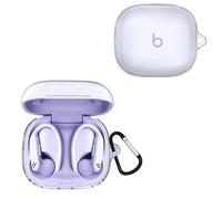 GEJEFA Funda para Beats Powerbeats Pro 2, [LED Frontal Visible] Anti-Choques Funda Protectora de Silicona para Beats Powerbeats Pro 2 con Mosquetón, Transparente