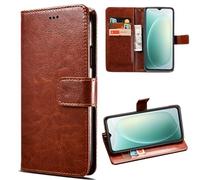 GEJEFA Funda para Blackview Wave 9C, Funda de Premium PU Cuero + Interior TPU Anti-Choque con Ranura para Tarjeta[Soporte Plegable][Cierre Magnético], Marrón