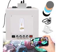 GEJLELDS Mini Caja luz para Estudio fotográfico con Plataforma giratoria 360° y Soporte para Colgar,Caja de luz Regulable para fotografía Joyas,Caja exhibición para fotografía Productos joyería TB20
