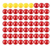 Gejoy 63 Piezas de Canicas de Reemplazo de Juego 3 Kits de Bolas de Reemplazo de Juego Compatibles con Hipopótamos Hambrientos, 57 Bolas Rojas y 6 Bolas Amarillas