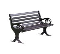 GEK208130 Banco de jardín Banco de Exterior con Respaldo for Parque, Banco de jardín de Aluminio Fundido, for jardín, balcón, Patio Banco Exterior(Pequeño)