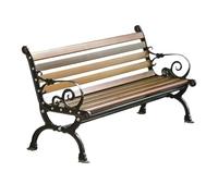 GEK208130 Banco de jardín Banco de jardín con Respaldo for Exteriores, Silla de Ocio de Aluminio Fundido, Silla for Patio y balcón Banco Exterior(Pequeño)